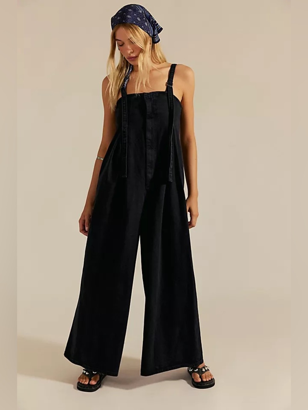 We The Free Wide Leg Jean Jumpsuit